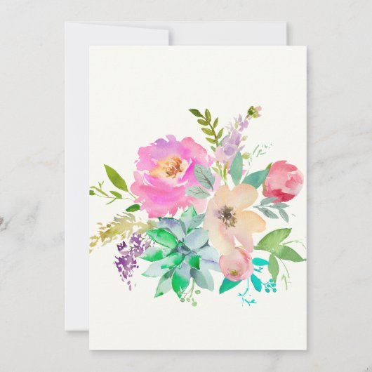 イギリスの午後をイメージしたガーデンモノグラム 招待状 (裏面)