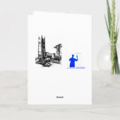 イギリスの古いステンドグラスのカード シーズンカード (裏面)