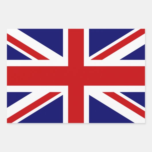 イギリスの各種ユニオン統一されたジャック国旗 ラッピングペーパーシート (正面3)