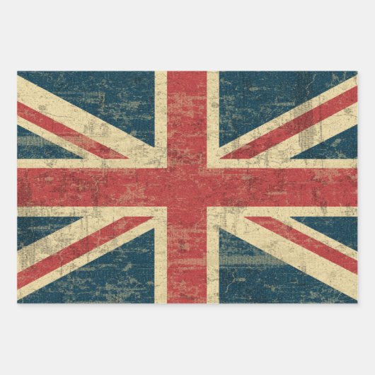 イギリスの各種ユニオン統一されたジャック国旗 ラッピングペーパーシート (正面)