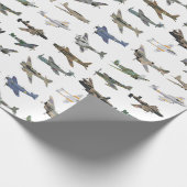 イギリスの各種第2次世界大戦飛行機 ラッピングペーパー (角)