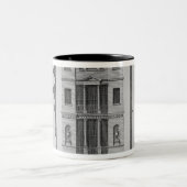イギリスの喫茶店の高度 ツートーンマグカップ (中央)
