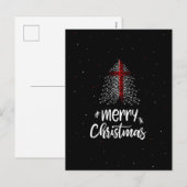 イギリスの国旗とクリスマス シーズンポストカード (正面/裏面)