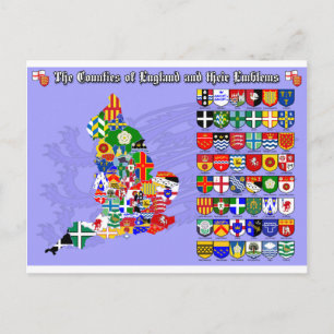 イギリスの国旗と紋章 ポストカード