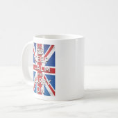 イギリスの国旗のKeep Calm and Carry On コーヒーマグカップ (正面左)