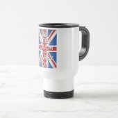 イギリスの国旗のKeep Calm and Carry On トラベルマグ (正面右)