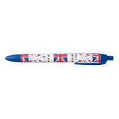 イギリスの国旗 オーダーメイド 青ボールペン (ボトム)