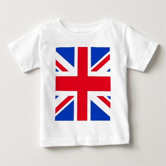 イギリスの国旗 ベビーTシャツ (正面)