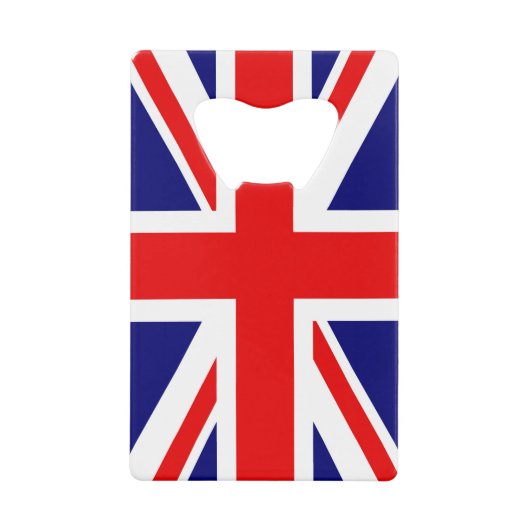 イギリスの国旗 ユニオンジャック クレジットカード栓抜き (正面)
