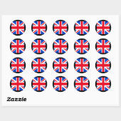 イギリスの国旗 ラウンドシール (シート)