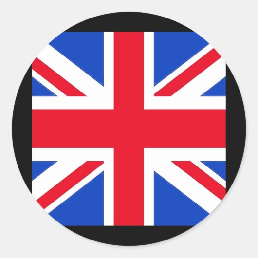 イギリスの国旗 ラウンドシール (正面)