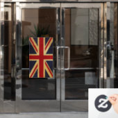 イギリスの国旗 ヴィンテージデザイン ウィンドウサイン (オフィスドア)