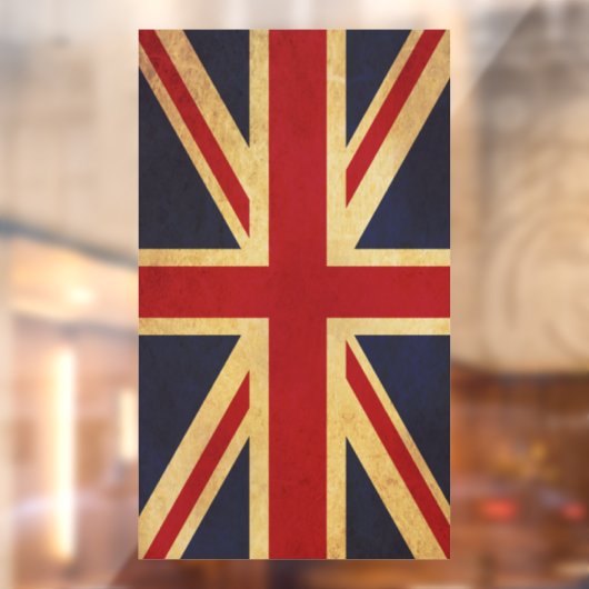 イギリスの国旗 ヴィンテージデザイン ウィンドウサイン (シート2)