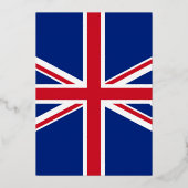イギリスの国旗 箔招待状 (正面)