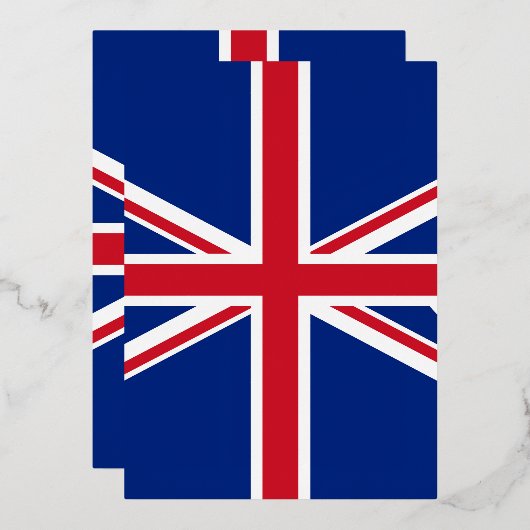 イギリスの国旗 箔招待状 (正面/裏面)
