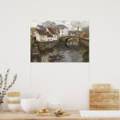 イギリスの国絵画側のヴィンテージ風景 ポスター (キッチン)