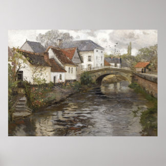 イギリスの国絵画側のヴィンテージ風景 ポスター