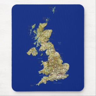 イギリスの地図のマウスパッド マウスパッド