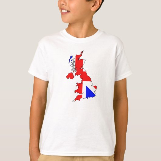 イギリスの地図の英国国旗の旗はTシャツをからかいます Tシャツ (正面)