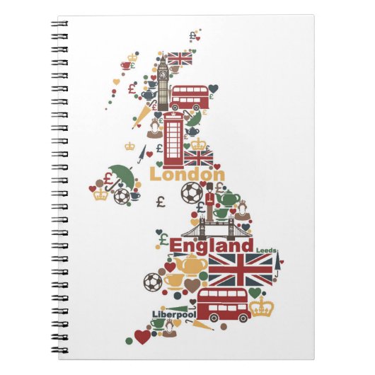 イギリスの地図の記号 ノートブック (正面)