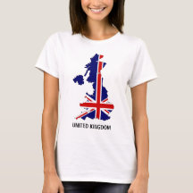 イギリスの地図のTシャツ