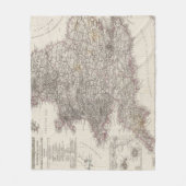 イギリスの地図書の地図 フリースブランケット (正面)