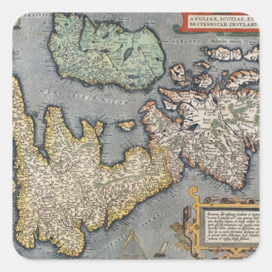 イギリスの地図素晴らし | 1587 スクエアシール (正面)