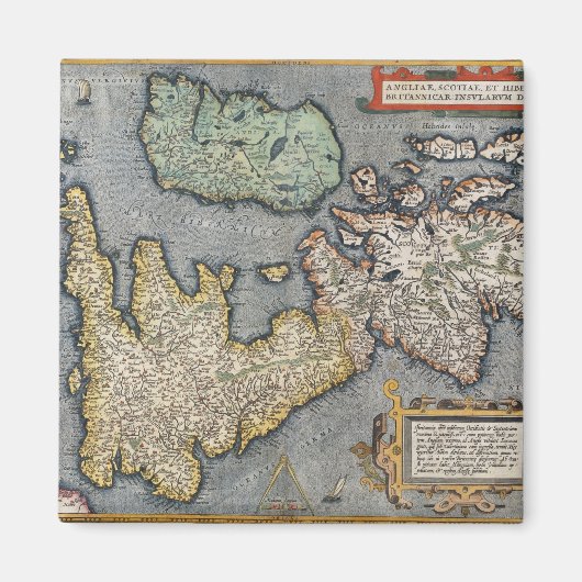 イギリスの地図素晴らし | 1587 マグネット (正面)