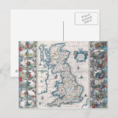 イギリスの地図2 ポストカード (正面/裏面)