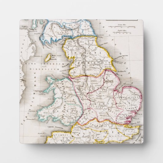 イギリスの地図 |ブリタニア・アンティーク フォトプラーク (正面)