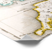 イギリスの地図 |ブリタニア・アンティーク ポスター (角)