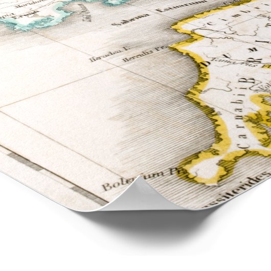 イギリスの地図 |ブリタニア・アンティーク ポスター (角)