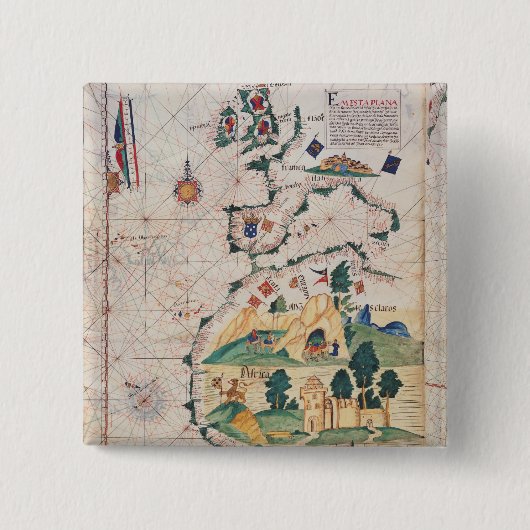 イギリスの地図 缶バッジ (正面)