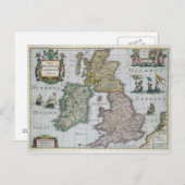 イギリスの地図， 1631 ポストカード (正面/裏面)