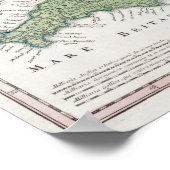 イギリスの地図 | 1760 ポスター (角)