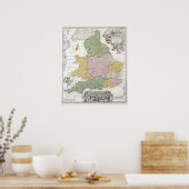 イギリスの地図 | 1760 ポスター (キッチン)