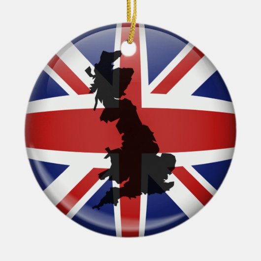 イギリスの地球 セラミックオーナメント (正面)