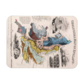 イギリスの地質図 マグネット (横)