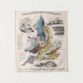 イギリスの地質地図 タペストリー (正面)