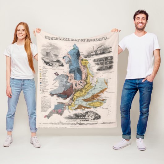 イギリスの地質地図 フリースブランケット (インサイチュ)