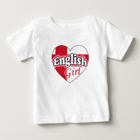イギリスの女の子 ベビーTシャツ (正面)