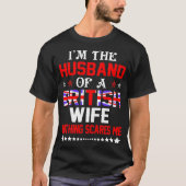 イギリスの妻のバレンタインのギフトの夫 Tシャツ (正面)