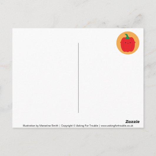 イギリスの季節野菜グラフ ポストカード (裏面)