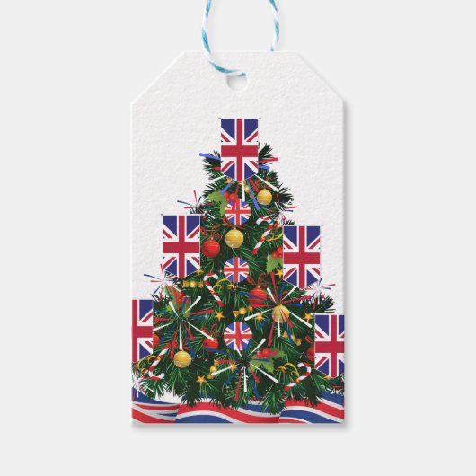 イギリスの家族全員のためのXマスの醜いセーター ギフトタグ (正面)