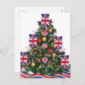 イギリスの家族全員のためのXマスの醜いセーター シーズンポストカード (正面/裏面)