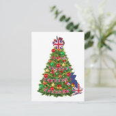 イギリスの家族全員のためのXマスの醜いセーター シーズンポストカード (スタンド正面)