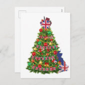 イギリスの家族全員のためのXマスの醜いセーター シーズンポストカード (正面/裏面)