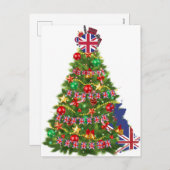 イギリスの家族全員のためのXマスの醜いセーター シーズンポストカード (正面/裏面)
