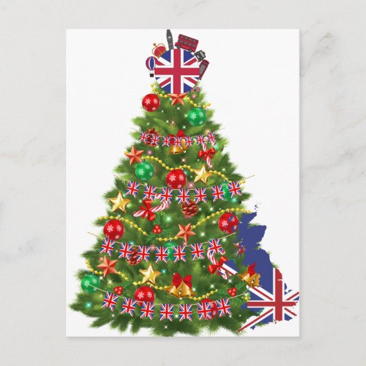 イギリスの家族全員のためのXマスの醜いセーター シーズンポストカード (正面)