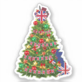 イギリスの家族全員のためのXマスの醜いセーター シール (正面)